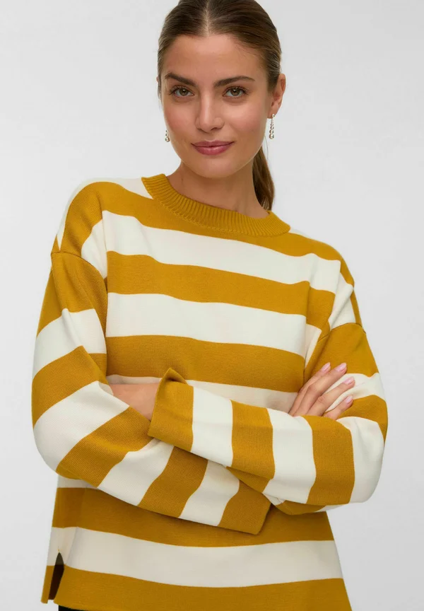 VMSILJE O-NECK BOXY - Strickpullover - chai tea