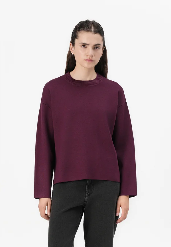 VMSILJE O-NECK BOXY - Strickpullover - winetasting