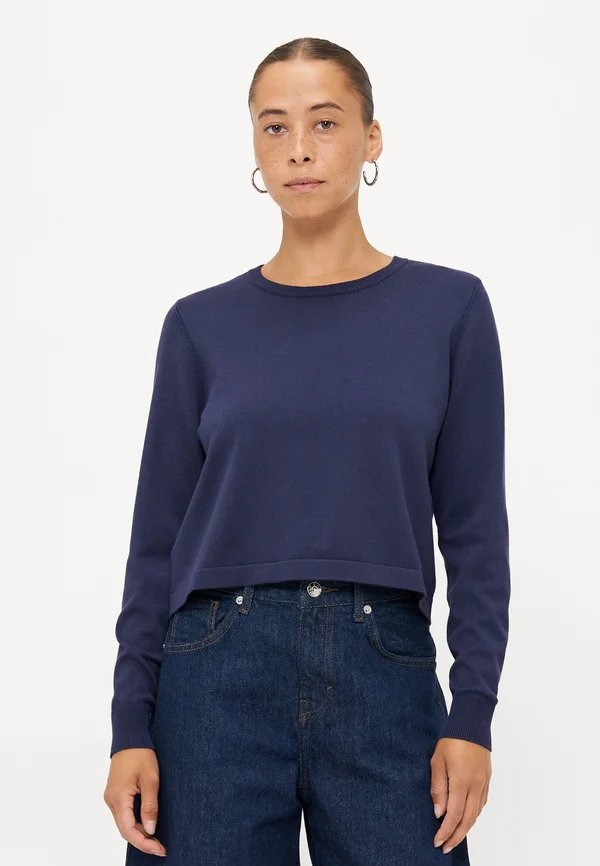 VMSILJE O NECK SHORT - Strickpullover - navy