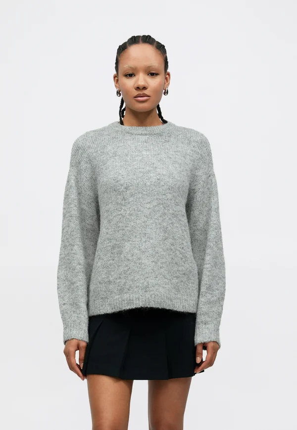 VMSORRENTO O NECK PULLOVER - Strickpullover - light grey melange