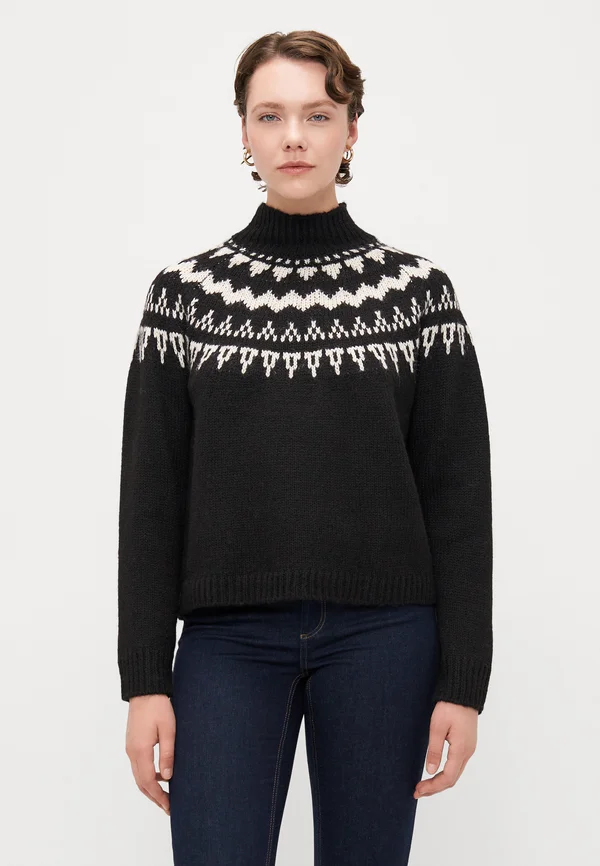 VMVIVIAN HIGHNECK  - Strickpullover - chocolate torte/birch