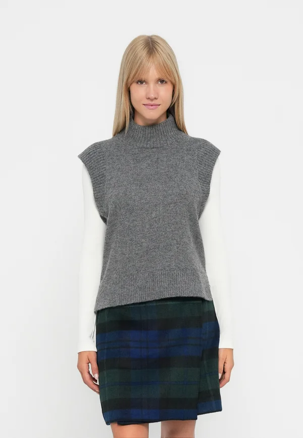 VMWOW HIGHNECK  - Strickpullover - medium grey melange