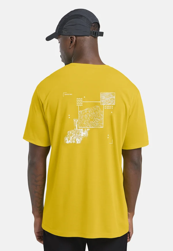 VONNAN GRAPHIC - T-Shirt print - peak trail chartreuse