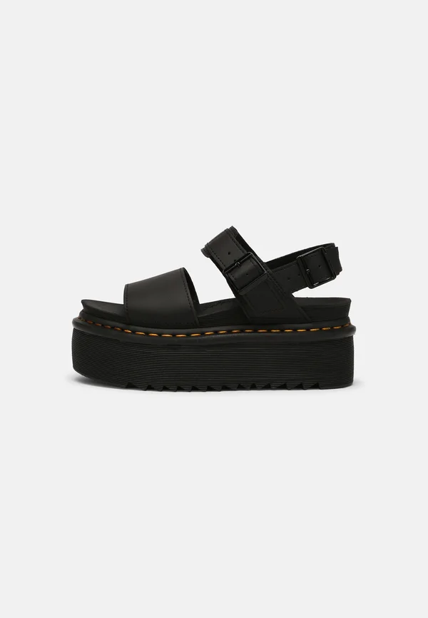 VOSS QUAD - Plateausandalette - black hydro
