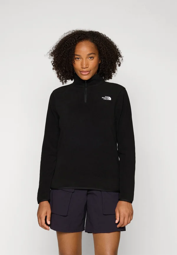 W GLACIER FLEECE 1/4 ZIP JACKET - Fleecepullover - black