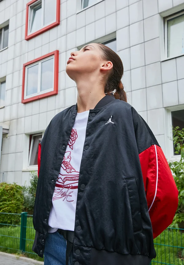 W J FLT RENEGADE  CORE - Bomberjacke - black/gym red/white
