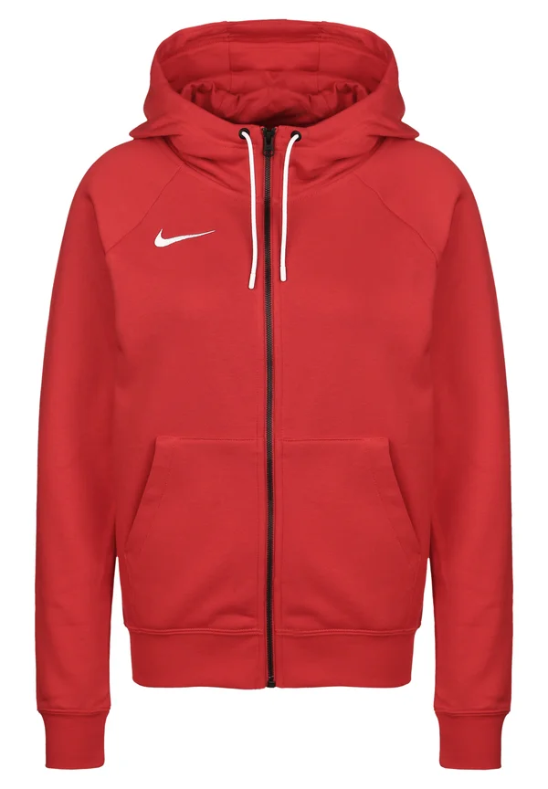 W NK FLC PARK20 FZ HOODIE - Sweatjacke - university red  white