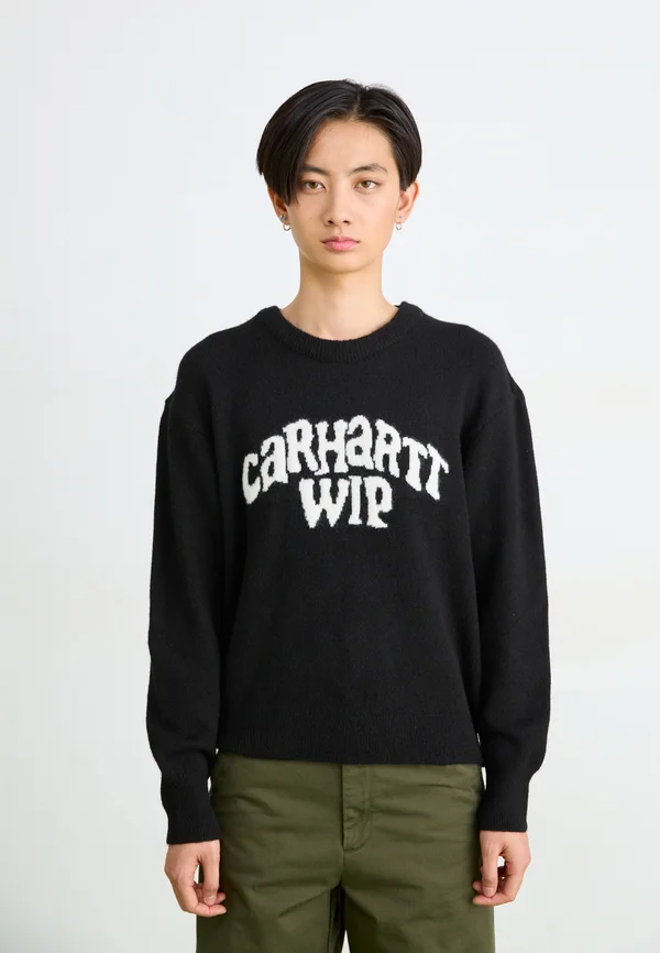 W' GUIDE CLUB - Strickpullover - black/wax