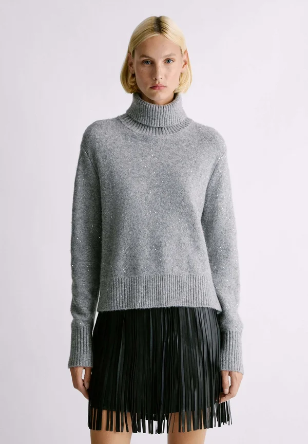 W11 EMMA TURTLENECK - Strickpullover - marl grey