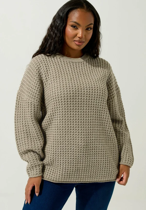 WAFFLE - Strickpullover - natural