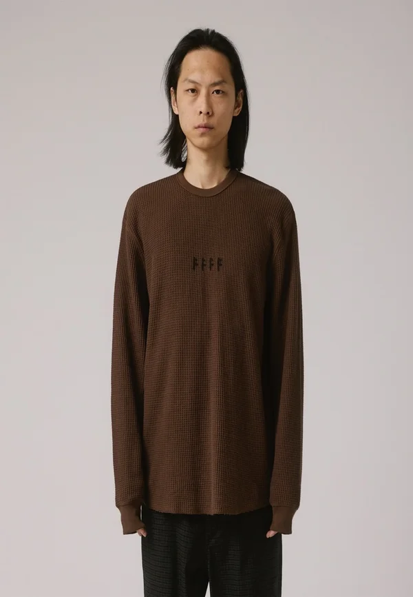 WAFFLE - Strickpullover - taupe