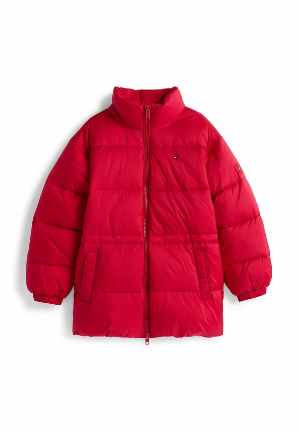 WAISTED SHINY MID PUFFER JACKET - Winterjacke - ruby rhubarb
