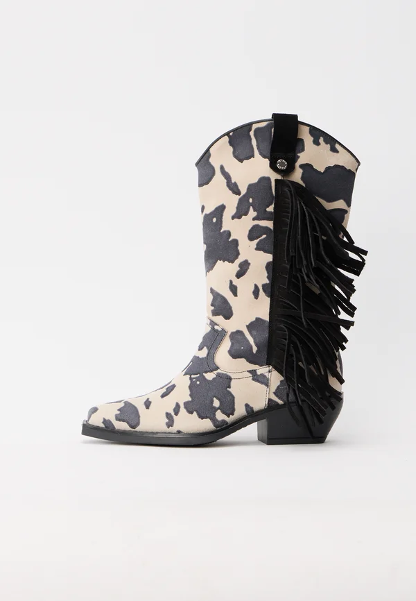 WALLACE - Cowboy-/Bikerboot - beige/black