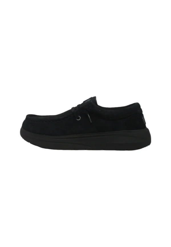 WALLY COMF SUEDE - SLIP-ON SCHUHE - Sportlicher Schnürer - nero