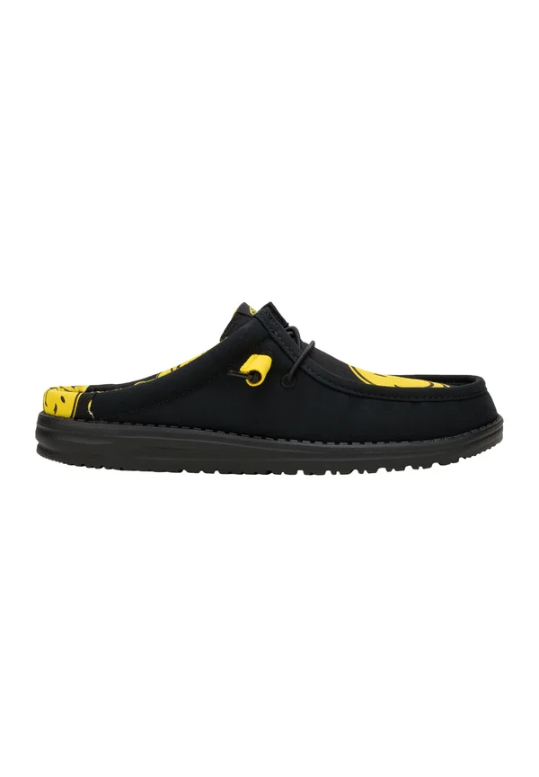WALLY SLIP SMILEY - Hausschuh - black yellow