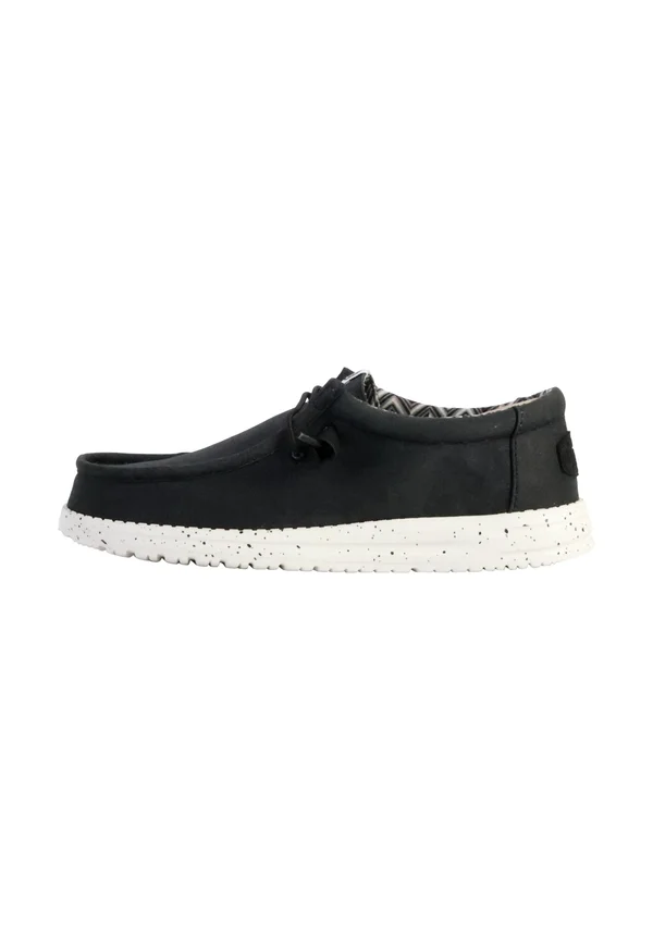 WALLY STRETCH CANVAS - SLIP-ON SCHUHE - Sportlicher Schnürer - noir blanc