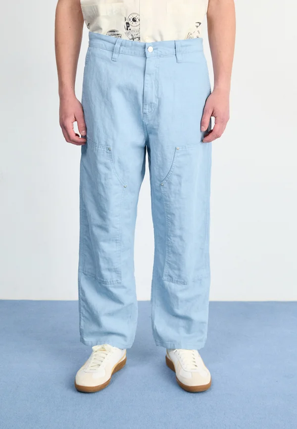 WALTER DOUBLE KNEE PANT - Stoffhose - misty sky