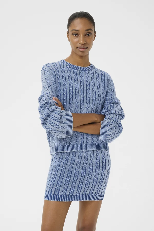 WANDA - Strickpullover - washed blue