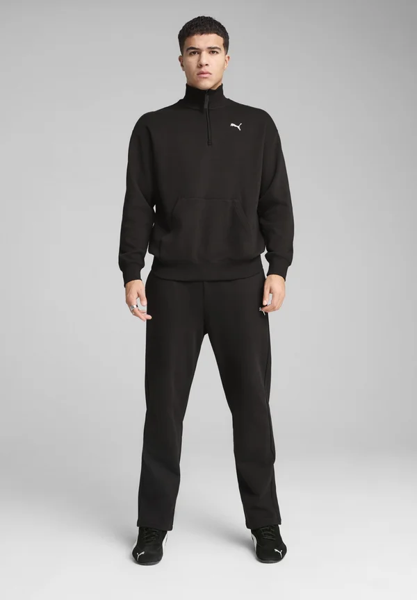 WARDROBE RELAXED MIT HALBLANGEM REISSVERSCHLUSS - Sweatshirt - black