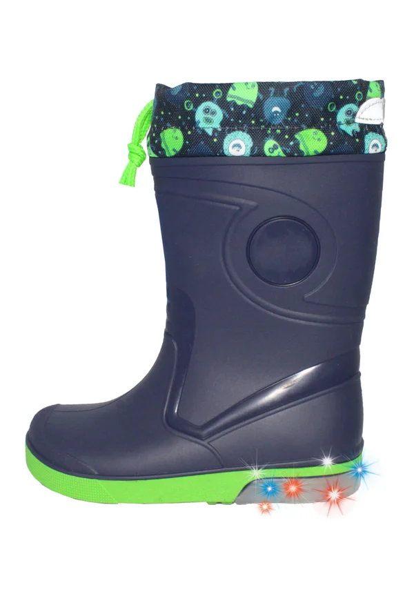 WARMFUTTER BLINKING FLUMMIES - Gummistiefel - dunkelblau