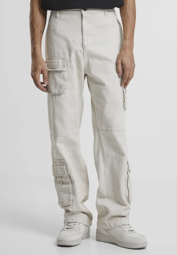 WASHED MULTIPOCKET PANTS - Cargohose - light sand