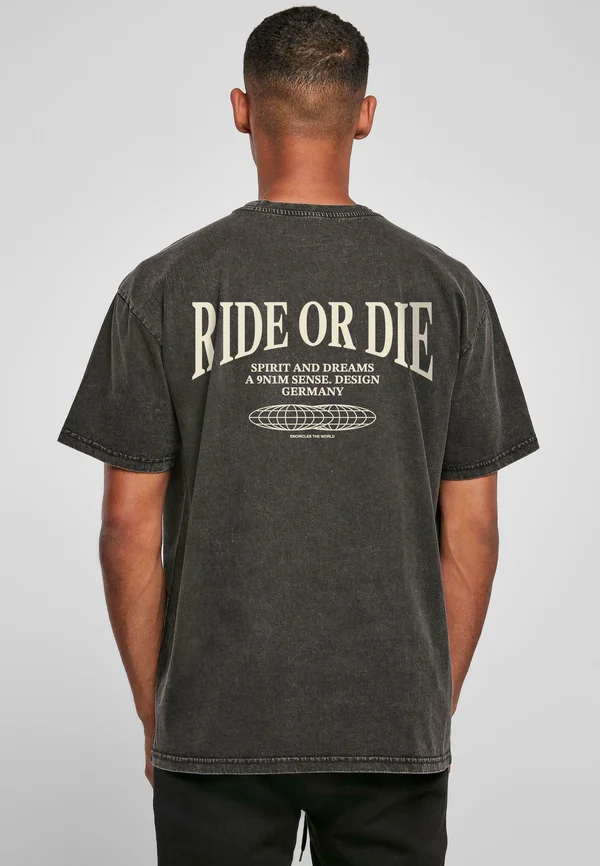 WASHED RIDE - T-Shirt print - black