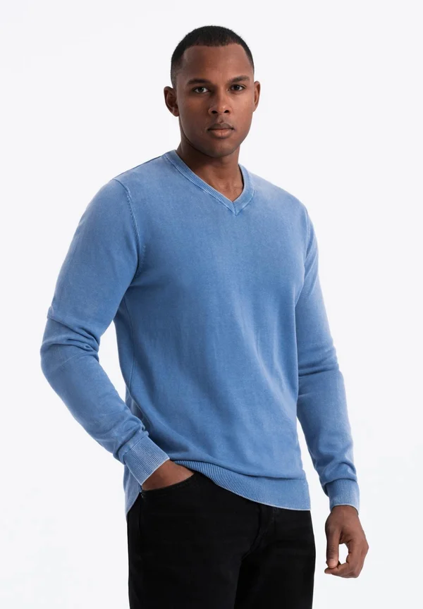 WASHED - Strickpullover - blue