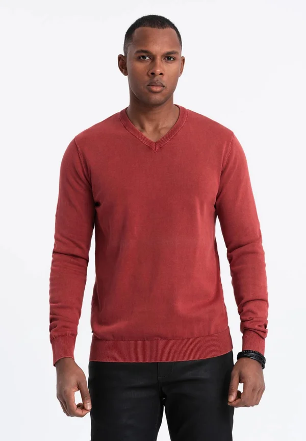 WASHED - Strickpullover - red