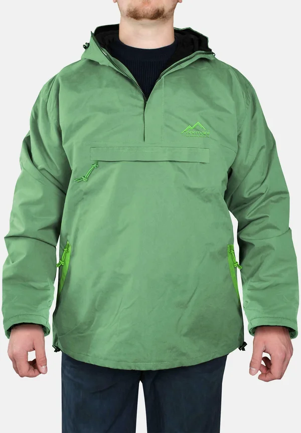Wasserdichter  Regen Schlupf Winterjacke  Anorak mit Fleecefutter - Winterjacke - grün,hellgrün