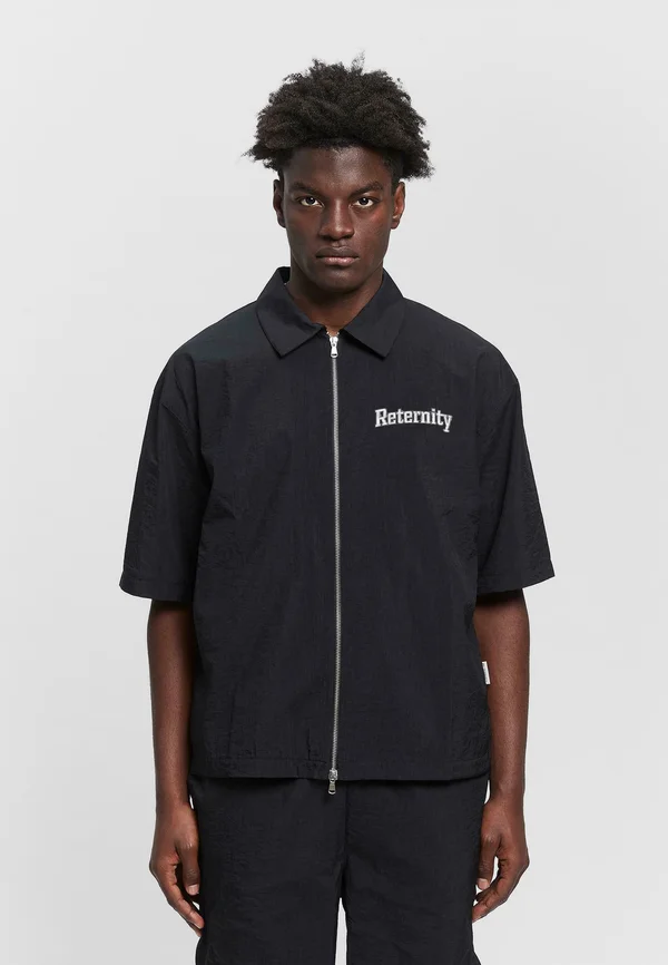 WATERCOLOR  ZIP - Hemd - black