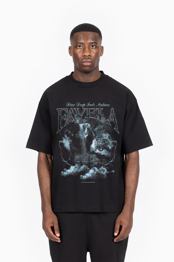 WATERFALL UNISEX - T-Shirt print - black