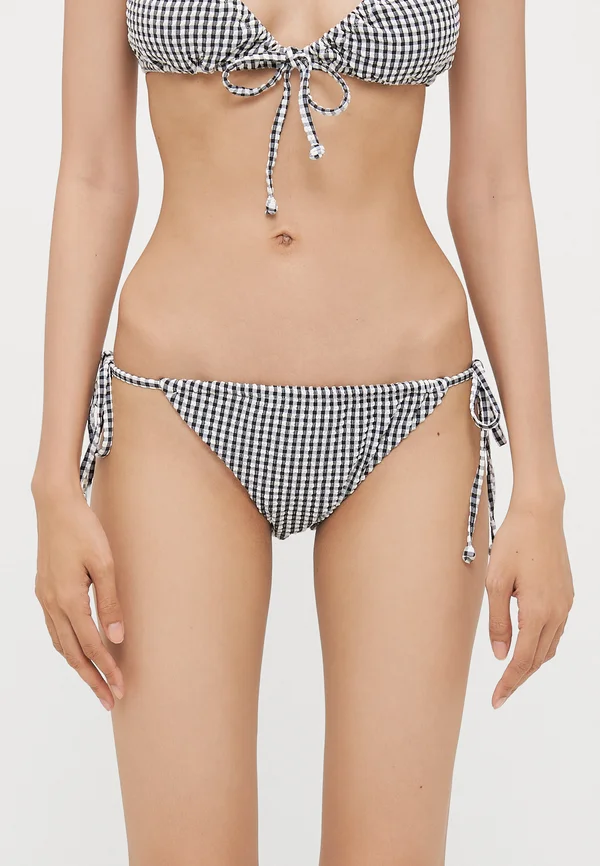 WAVE CHECK BELLS - Bikini-Hose - black pebble