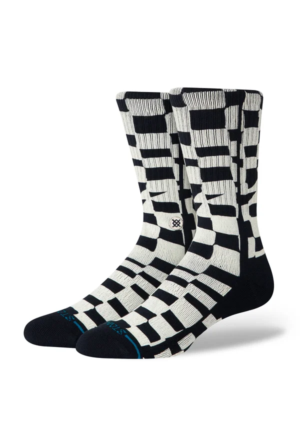WAVE CHECK CREW UNISEX - Socken - black