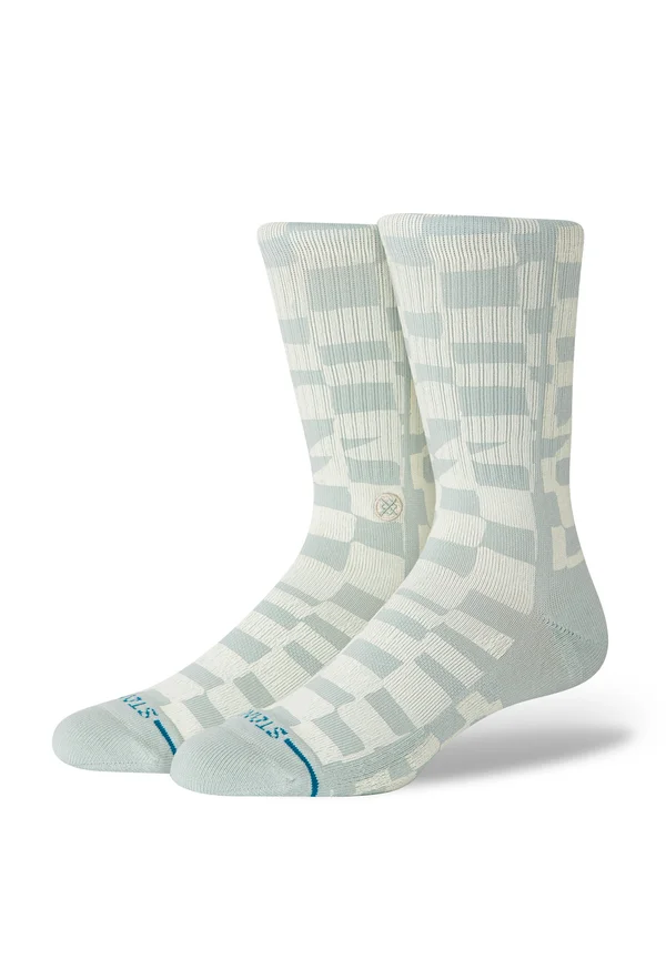 WAVE CHECK CREW UNISEX - Socken - paleblue
