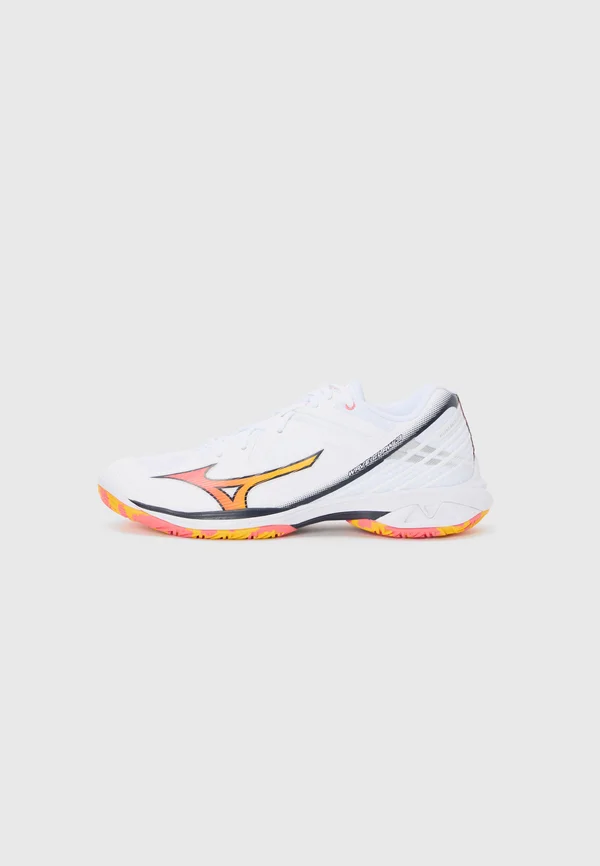 WAVE CLAW 3 - Volleyballschuh - white/citrus/calypso coral