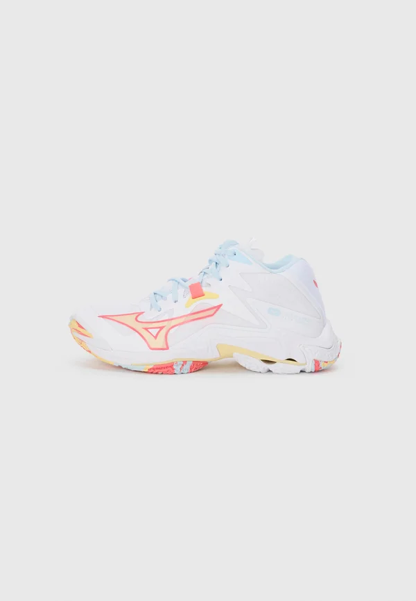 WAVE LIGHTNING Z8 - Volleyballschuh - white/calypso coral/pale banana
