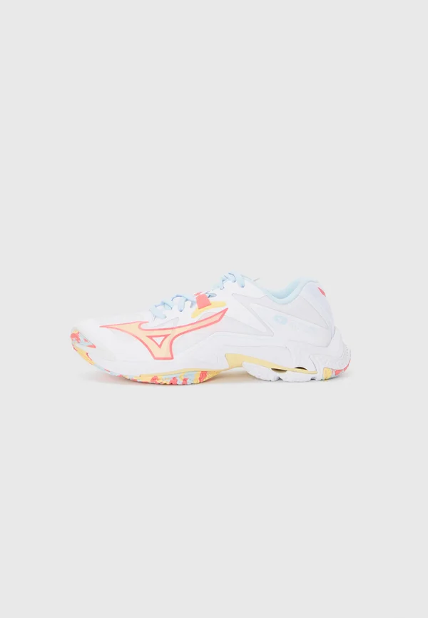 WAVE LIGHTNING Z8 - Volleyballschuh - white/calypso coral/pale banana