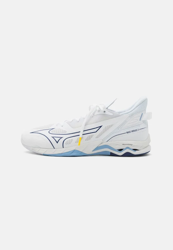 WAVE MIRAGE 5 - Handballschuh - white/bellwether blue/bel air blue