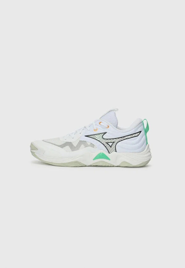 WAVE MOMENTUM ELITE - Sneaker low - white/black/frozen emerald
