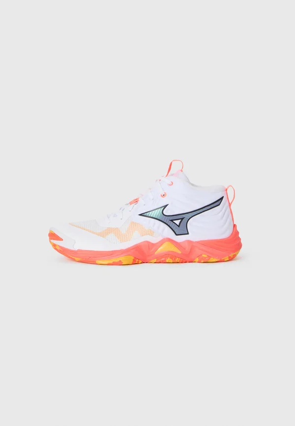 WAVE MOMENTUM ELITE - Volleyballschuh - white/fiery coral/citrus