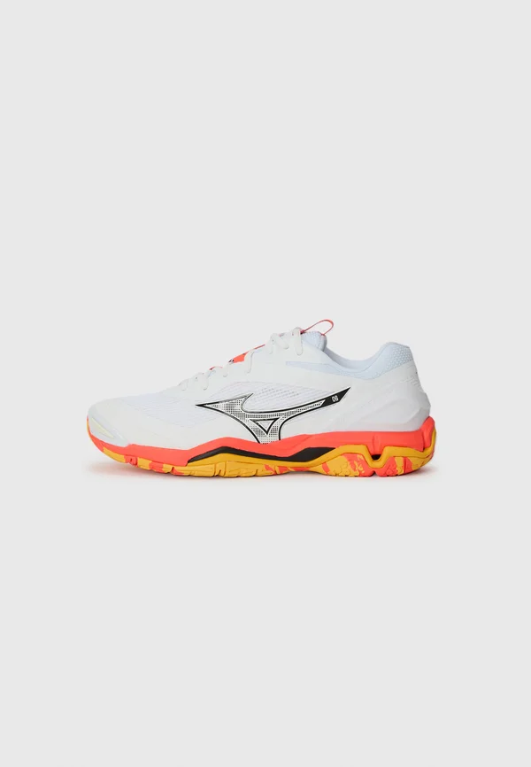WAVE STEALTH 6 - Handballschuh - white/fiery coral/citrus