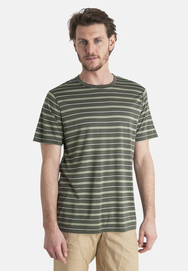 WAVE  TEE  - T-Shirt print - loden lichen snow s