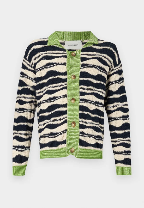 WAVE UNISEX - Strickjacke - beige/black