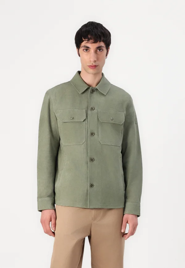 WAYPOINT OVERSHIRT - Lederjacke - surplus green