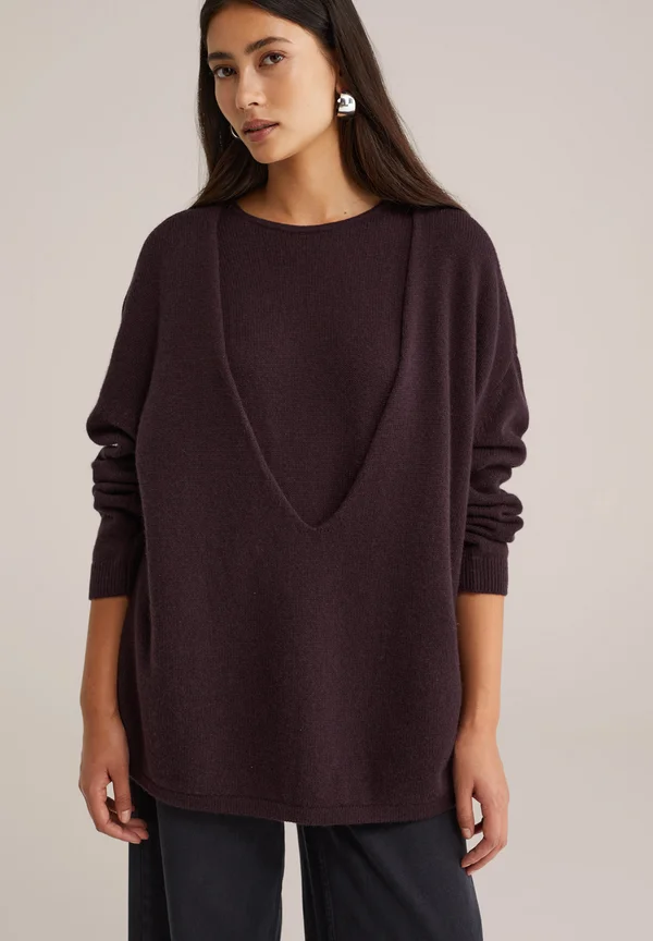 WE STUDIO - Strickpullover - aubergine