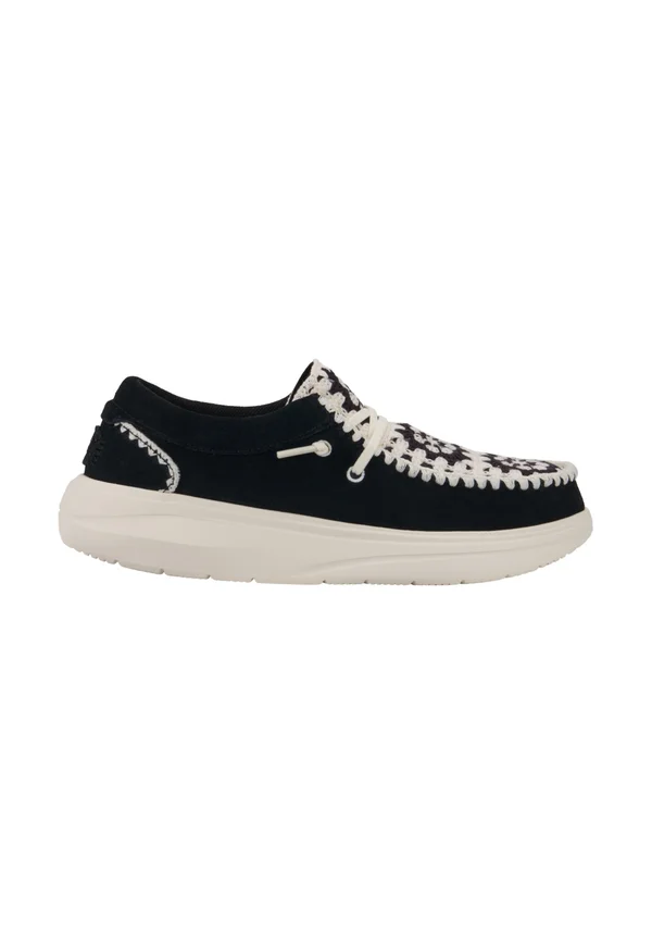Wendy COMF Suede Crochet - Slip-Ons - Sportlicher Schnürer - black multi