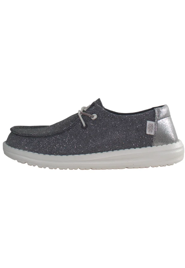 Wendy Metallic Sparkle - Slip-Ons - Sportlicher Schnürer - grigio scuro