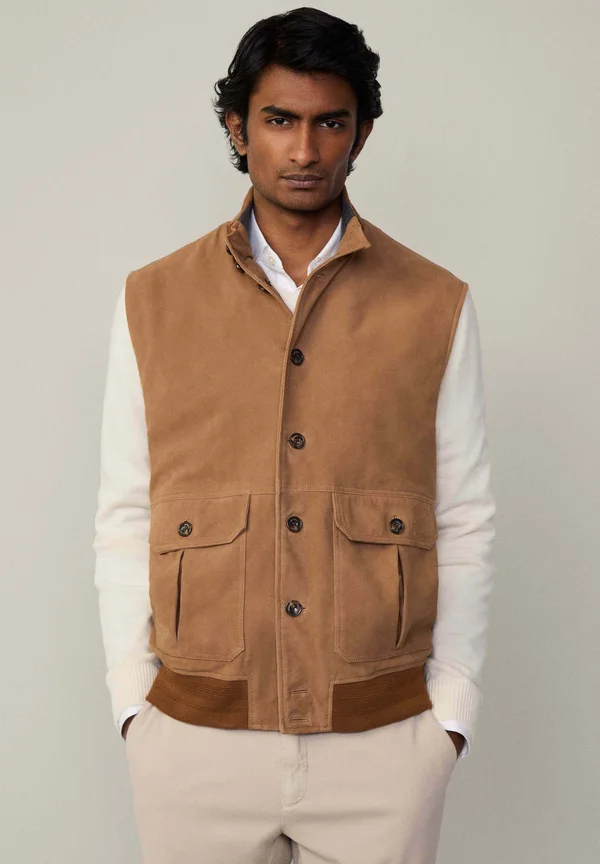 Weste - camel beige