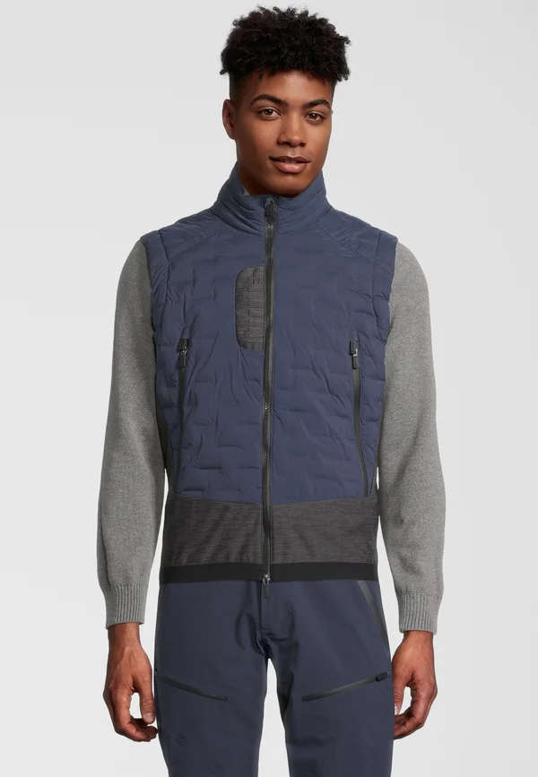 Weste - metal blue/dark grey melange/ivy green