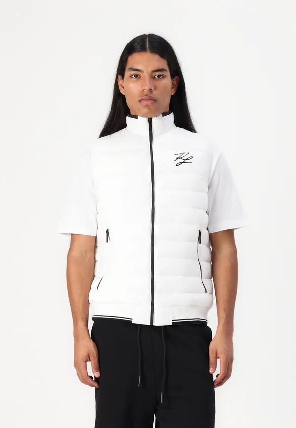 Weste - white/black